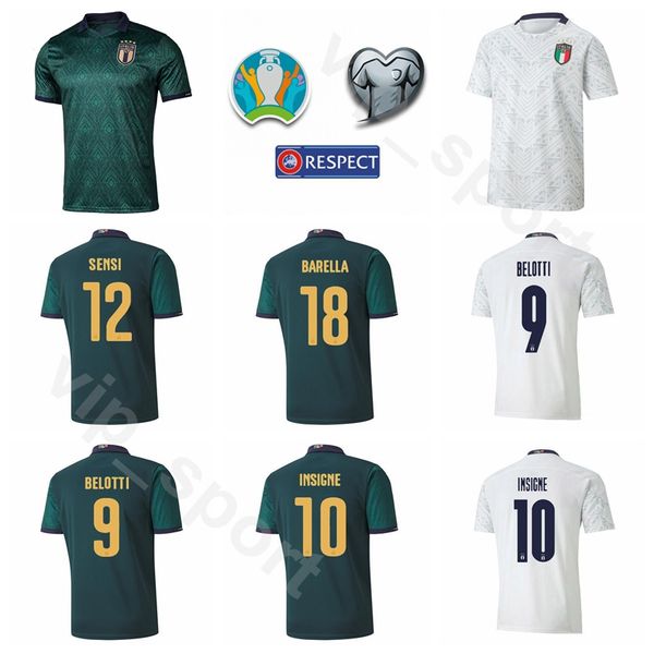 

2020 eurocopa 17 immobile jersey italy soccer 19 bonucci 8 jorginho 3 chiellini 13 romagnoli 11 zaniolo 10 insigne football shirt kits, Black;yellow