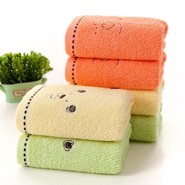 

factory direct cotton wood fiber childrens towel small towel cartoon baby bamboo fiber face towel soft absorbent
