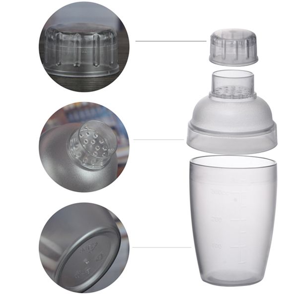 

resin cocktail shaker mixer drink with measurement bartender tool 4 sizes