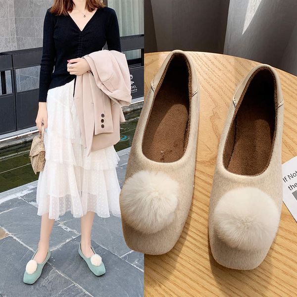 

moccasin shoes square toe women autumn shallow mouth female footwear loafers fur soft casual sneaker moccasins new comfortable, Black