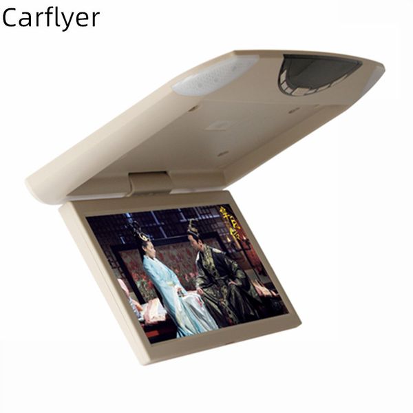 

carflyer ultra thin 10.1 inch car roof mounted tft lcd monitor flip down reverse monitor 1080p hd mp5 player fm 2-video in