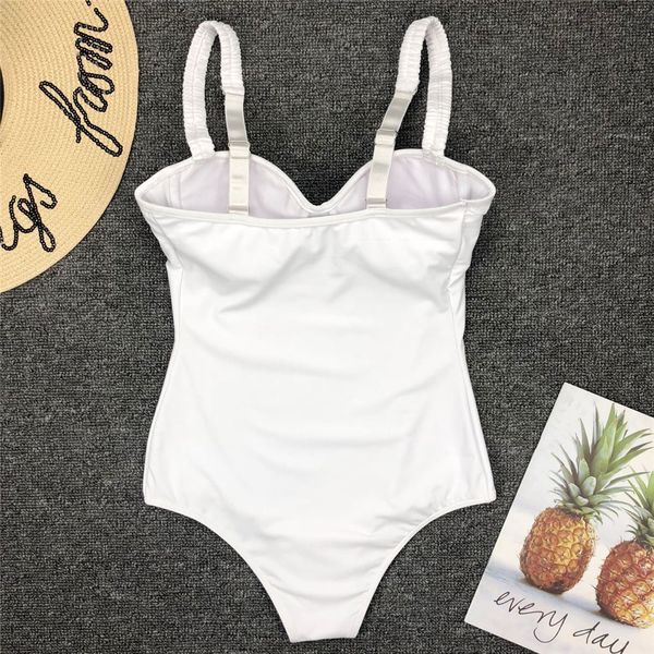 

2020 women swimwear high cut one piece swimsuit backless swim suit black white red thong bathing suit female monokini, White;black