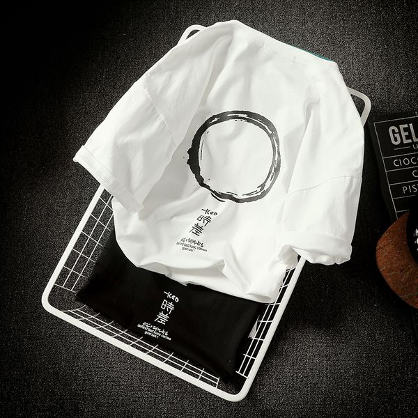 

2020 creative printed t-shirt harajuku t shirt men streetwear tee shirt kpop korean style & tees 5xl black short sleeve, White;black