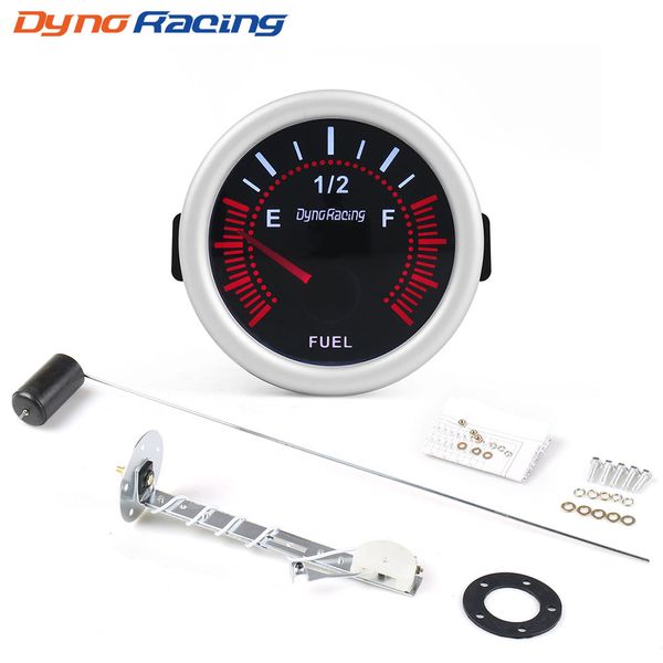 

2" 52mm universal 12v led smoke len fuel level gauge meter with fuel sensor e-1/2-f pointer tt101317