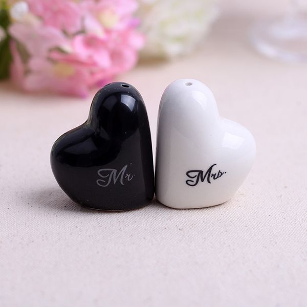 

форма сердца керамическая соль и перец шейкер свадебный душ свадебные bomboniere благосклонности