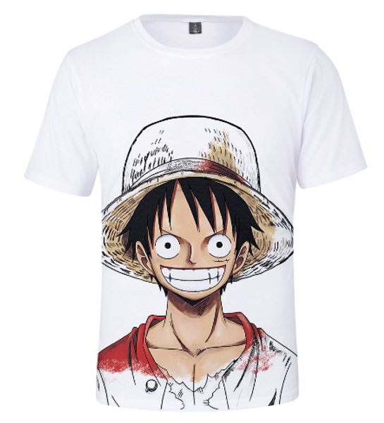 

2019 новый one piece 3d печатных мода monkey d luffy футболки женщины / мужчины лето с коротким рукавом повседневная популярные аниме модный, White;black