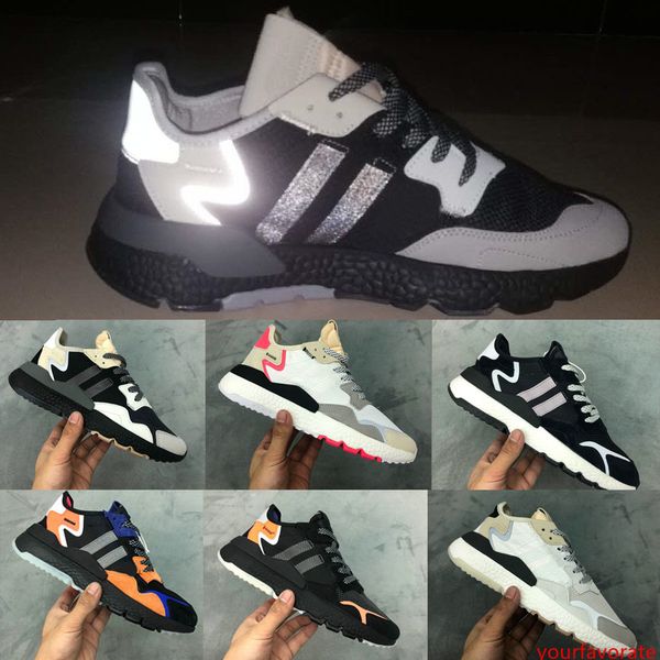 

2019 nite jogger мужчины женщины кроссовки кроссовки ядро черный углерод оригинальный черный серый размер 36-45