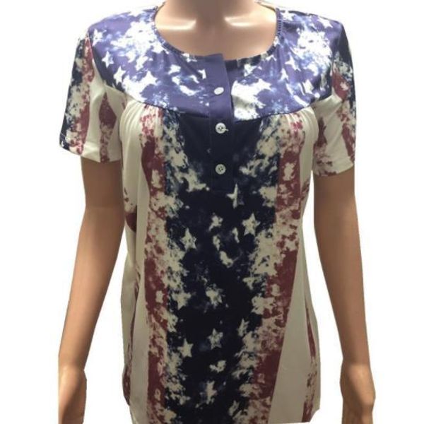 

плюс размер женщин лето свободный дизайнер tshirts american style crew neck коротким рукавом женский одежда повседневная одежда, White