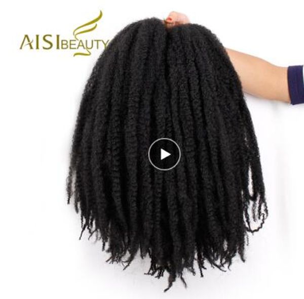 

18 inch ombre marley braids hair crochet afro kinky synthetic braiding hair crochet braids hair extensions bulk black brown