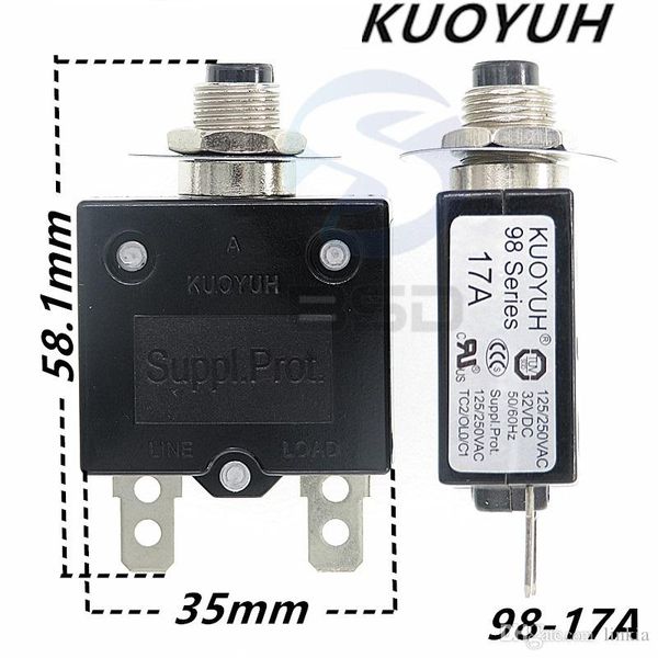 

taiwan kuoyuh 98 series-17a overcurrent protector overload switch