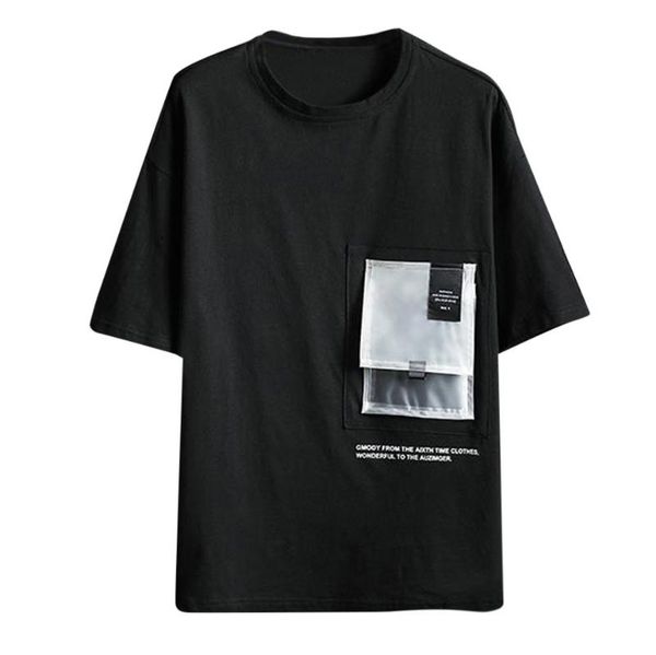 

jaycosin 2020 new summer men shirts baggy cotton linen solid short sleeve o-neck retro blouse streetwear camisas hombre, White;black