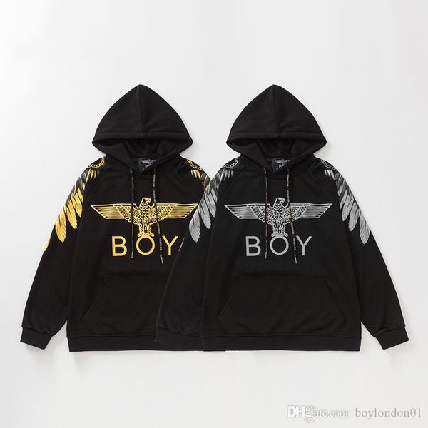 

boy london mens конструктора толстовки мужская мода высокого качества пуловер толстовка мужчины женщины зима и осень повседневный eagle печа, Black