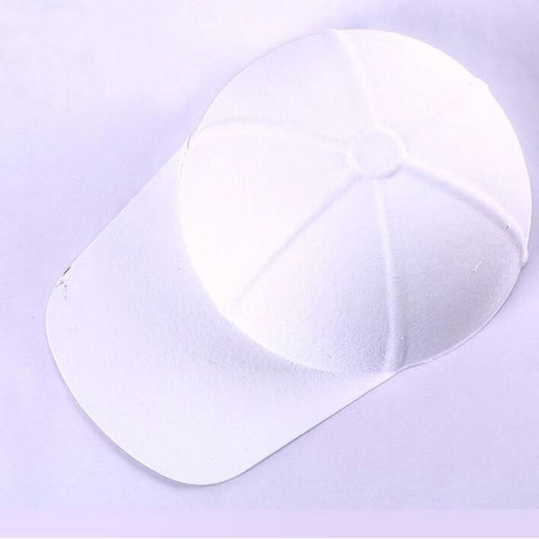 Diy Hand Painted White Pulp Paper Blank Baseball Cap Hat For Kids