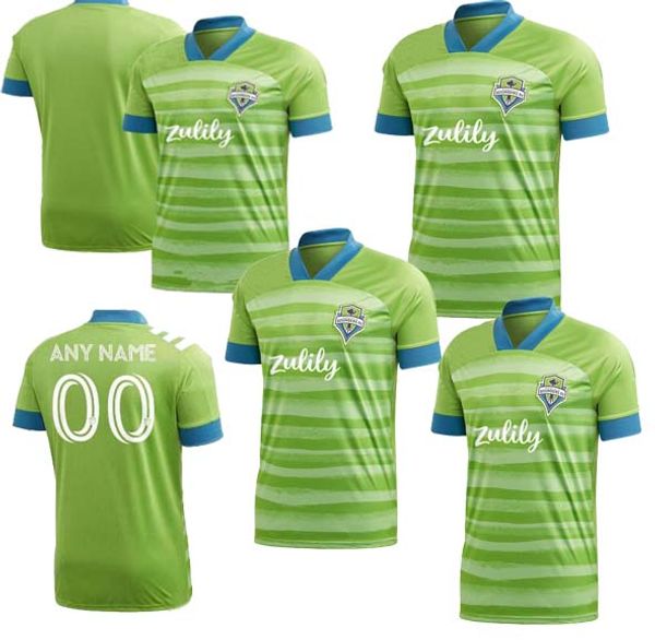 

2020 2021 new seattle sounders fc home soccer jersey kits 20 21 home ruidiaz morris dempsey torres men football shirt, Black;yellow