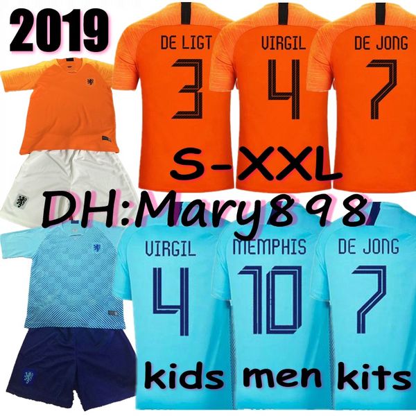 

2019 2020 netherland occer jer ey de jong holland football kit hirt de ligt van dijk virgil jer ey trootman memphi prome football