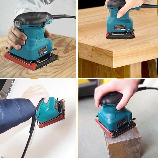 

200w electric orbital sander machine wood polisher mechanical furniture wall metal polisher grinding machine with sandpapers