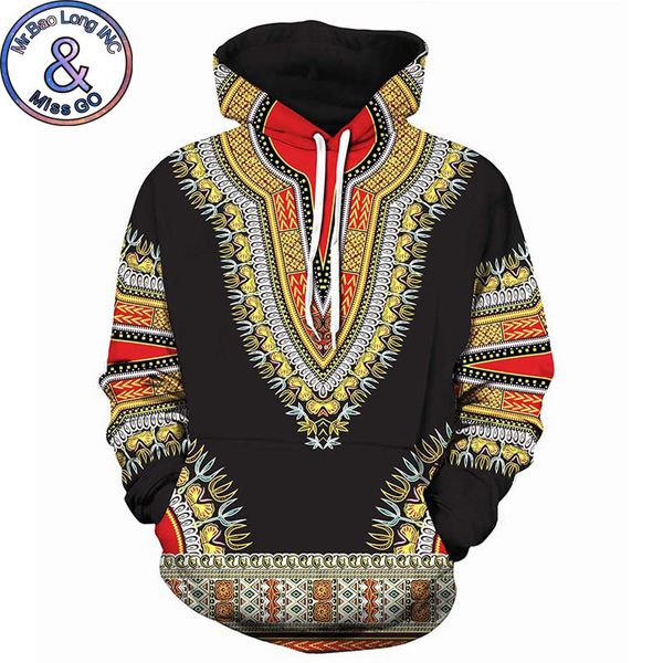 

3d traditional print hoodies men women 2018 fashion african dashiki hoodie sweatshirts men hip hop streetwear hoody tracksuit, Black