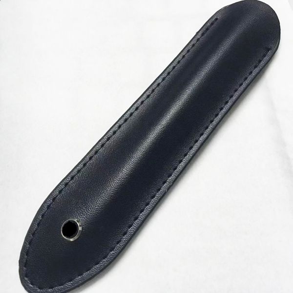 

wholesale promotion price mb pencil bag luxury portable black leather pen bag as christmas birthday valentine gift packaging