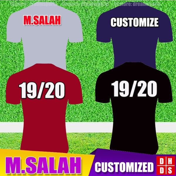 

New 2019 2020 alah firmino men occer jer ey kit lallana 18 19 20 champion league home red m alah mane turridge football hirt