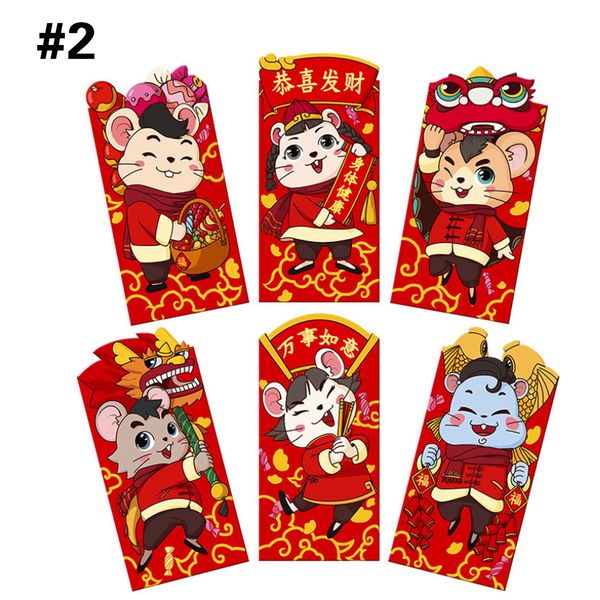 

good luck kids cartoon chinese red envelopes money envelopes festival exquisite wishes happy new year rat red