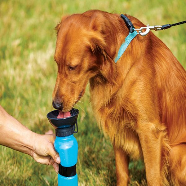 

car pets water bottle outdoors 500ml dog water feed device auto dog drinking in car leakproof with straw in