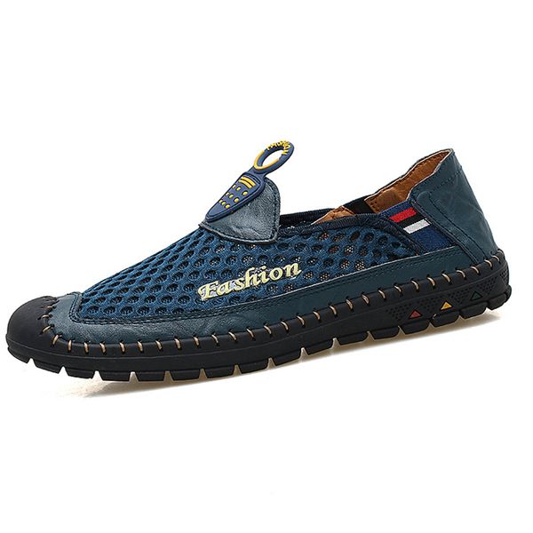 

new summer men sneaker shoes plus size 38-46 air mesh new running slip on man summer mens mesh shoes wide sneakers