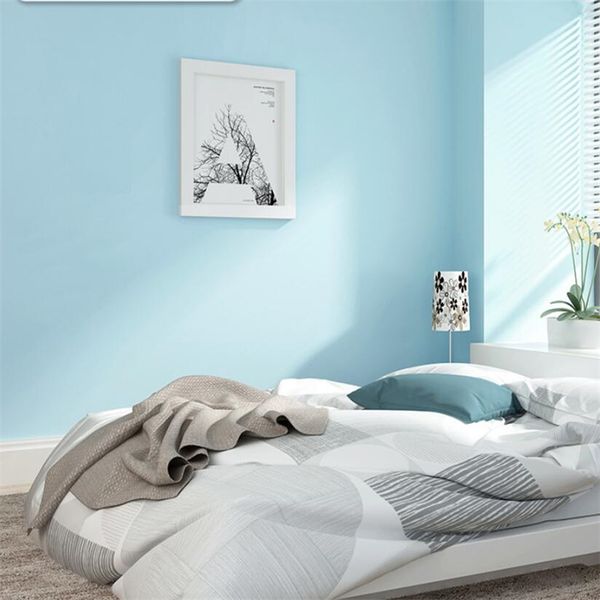 

new ivory wallpaper sky blue mediterranean pure color living room bedroom modern minimalist tv background wall paper