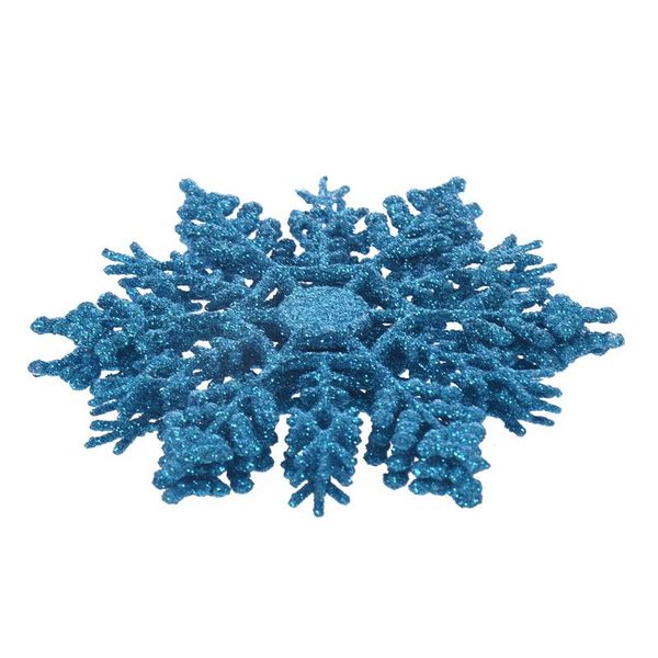 

afbc 12 pcs glitter snowflake christmas ornaments xmas tree hanging decoration blue