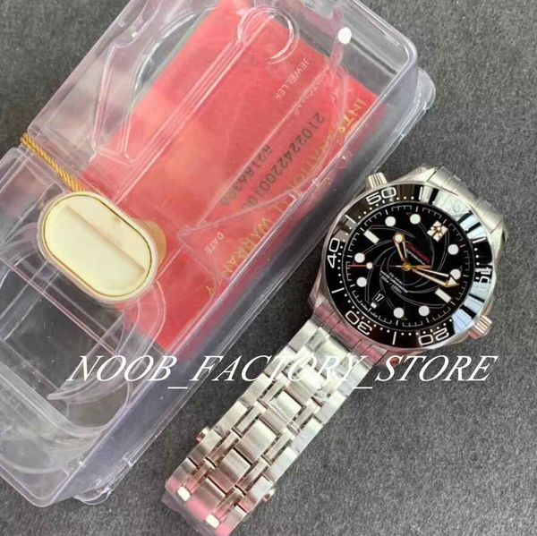 

luxury vs factory 007 james bond 300m dive master watch series 42мм мужские часы черный керамический безель cal. 8800 автоматические наручны, Slivery;brown