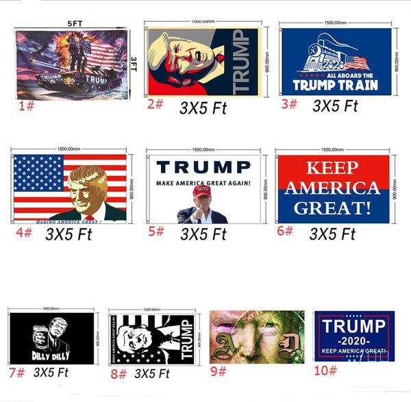 

10 colors donald trump flag for president make america great again courtyard flags 2020 bumper usa election banner garden decor 90*150 a5702, Blue