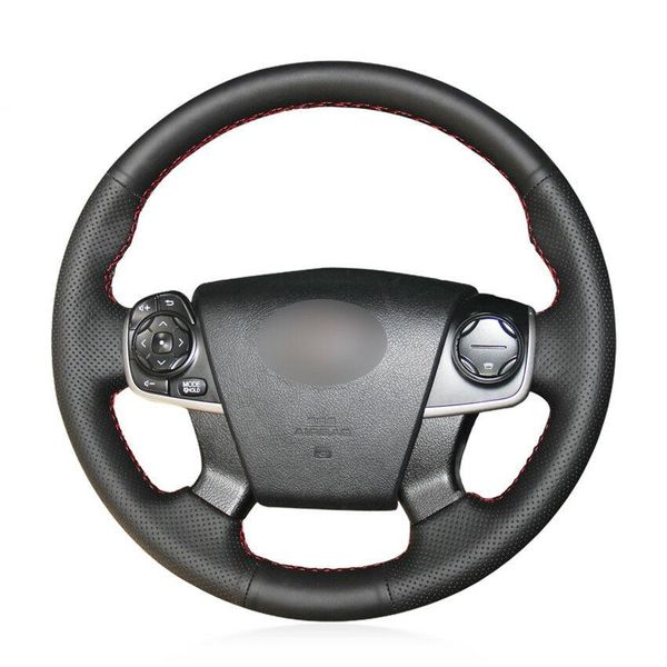 

for toyota camry 2012-14 hand-sewn steering wheel cover black artificial leather