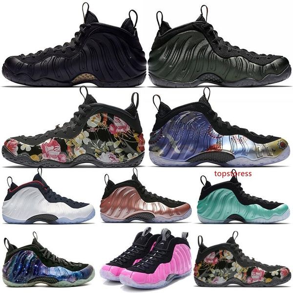 

2019 penny hardaway mens basketball shoes cny floral fleece habanero red sequoia eggplant rust pink foam sports sneakers 7-13 ing