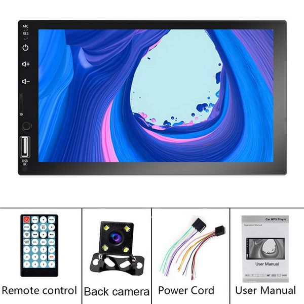 

2din car multimedia player android 8.1 7" hd автомобильный радиоприемник с сенсорным экраном 2din авто аудио стерео bluetooth mp5 плеер usb