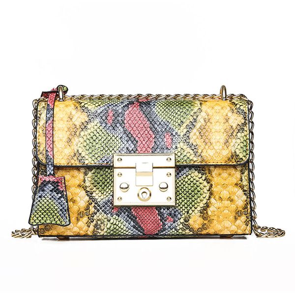 

fashion snake women bag pu leather mini small women crossbody bag chain women's handbag messenger shoulder sac Ã dos sacoche