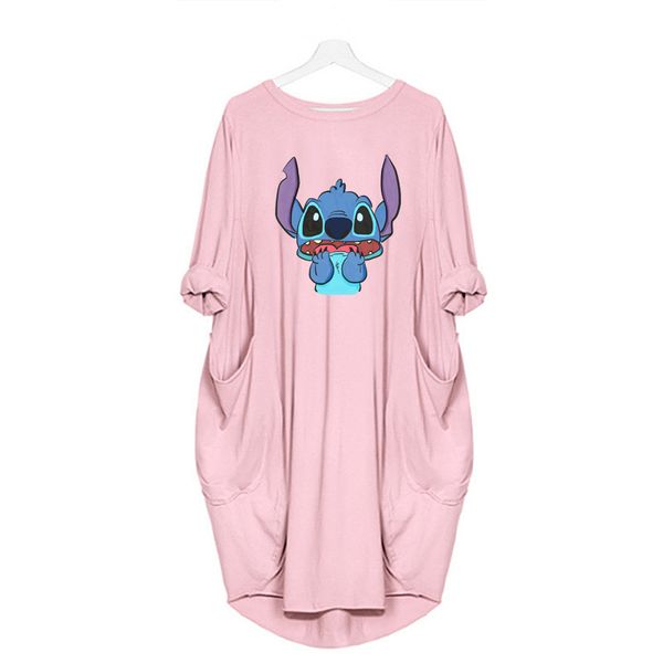 

designer women cartoon dresses fashion cute womens solid color dresses casual long sleeves t shirts dress for women s/s clothes, Black;gray