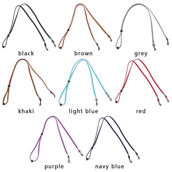 

1pcs adjustable reading glasses lanyard neck cord strap eyeglass string holder suede leather sunglasses rope new 2020, Silver