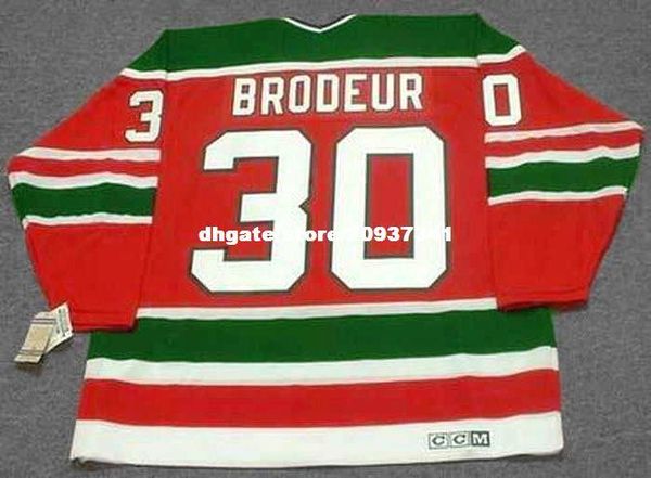 

wholesale mens martin brodeur new jersey devils 1980's ccm vintage retro hockey jersey, Black;red