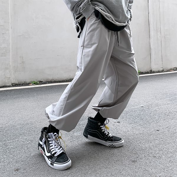 

2020 новых летних штанов мужчина сыпучей кулиски streetwear hip hop joggers брюки мужские повседневные брюки dropshipping, Black