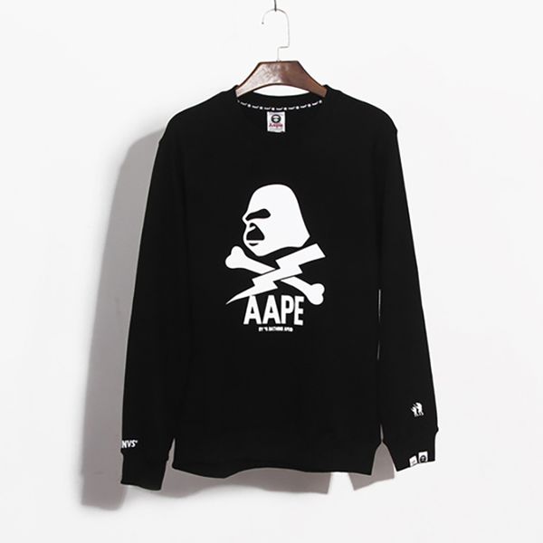 

aape designer mens hoodies mens long sleeves brand fashion casual ap hoodies aape mens designer sweatshirt, Black