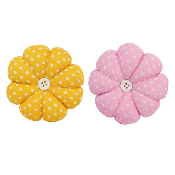 

set of 2 fabric pumpkin wrist pin cushion sewing cushions diy needlework, Black