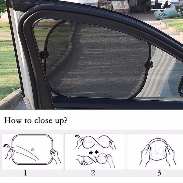 

car sunshade black 5 pcs set 36*44cm 50*100cm shade suction cups mesh sunshades covers car window suction dropship 19y14