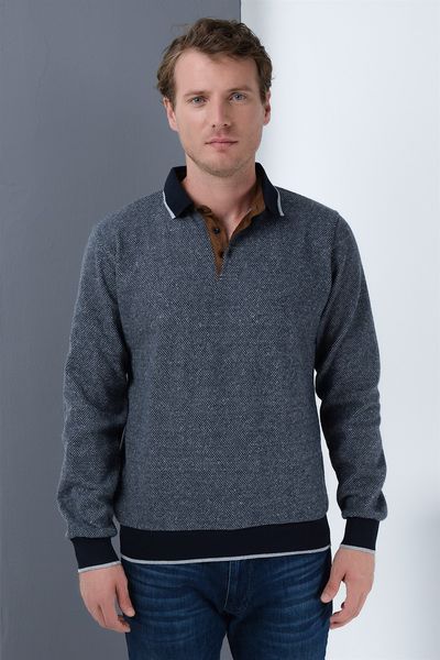 

1038 dewberry sweatshirt -dotted dark blue, Black