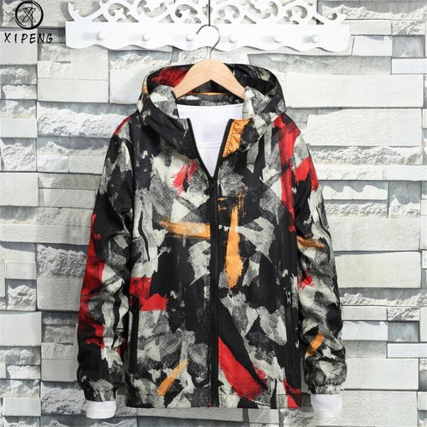

2019 spring autumn mens casual camouflage hoodie jacket men waterproof clothes men's windbreaker coat male outwear plus size 7xl, Black;brown