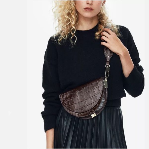 

2020 new fashion women clothing half circle coverd pu leather trendy one shoulder shell bags luxury handbags women bags designer
