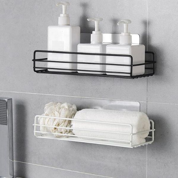 

japanese-style wrought iron wall-mounted rack without punching home bathroom shower rack kitchen