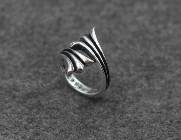 

925 sterling silver rings trend personality jewelry punk style mens and womens lovers gift hip hop cross style luxury designer jewelry 0017