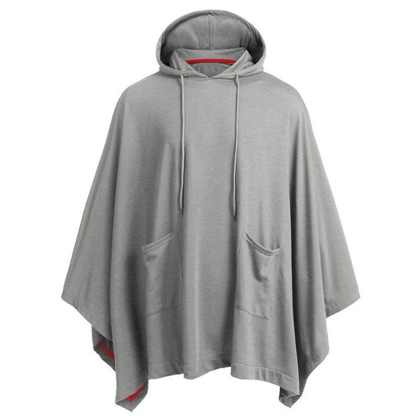 

mixcubic 2020 spring korean style personality cape jackets men casual loose d cloak hooded jackets men size s-xxl, Black;brown