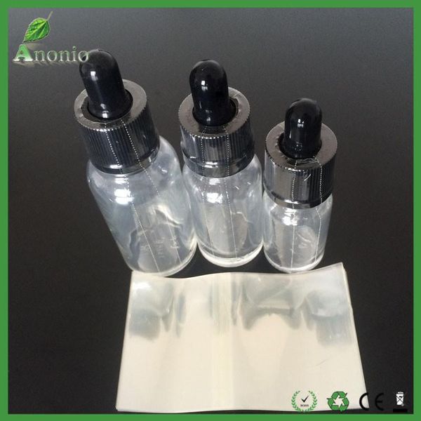 

2000pcs clear pvc shrink wrap seals for 5ml 10ml 15ml 20ml 30ml 50ml for e liquid glass dropper bottles shrink sleeve label shrink wrap film
