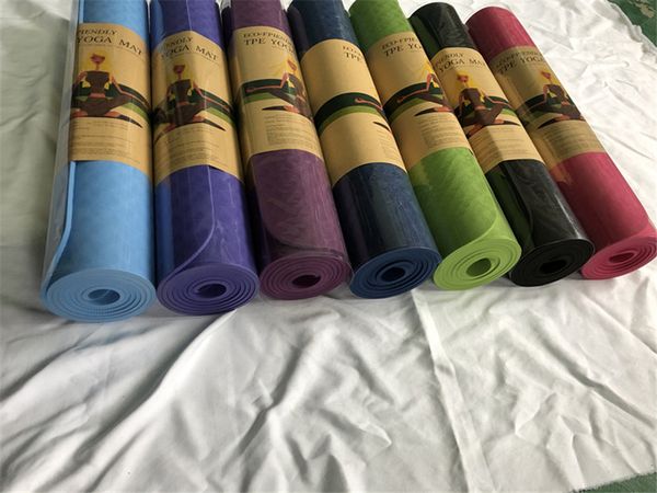 

monochrome yoga mat tpe 6mm environmental protection odorless anti-skid exercise fitness