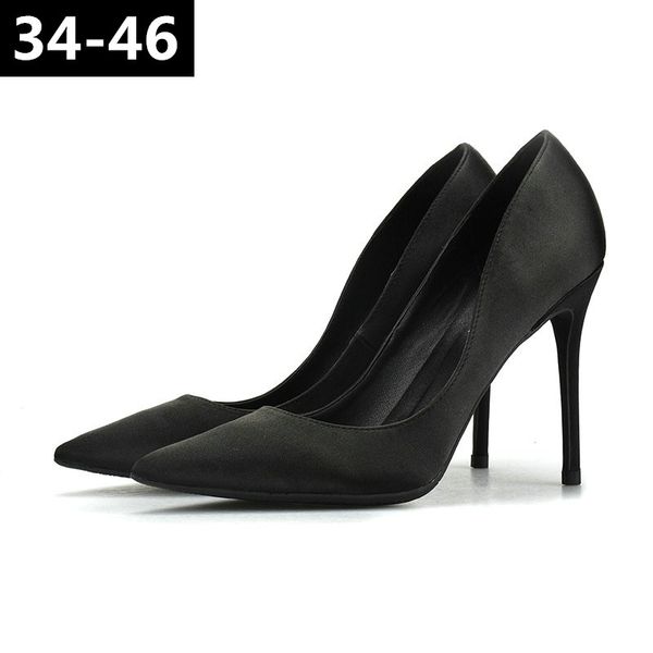 

classical high heels wedding clear colorful pumps shoes woman stiletto transparent 8cm 10cm dress party, Black